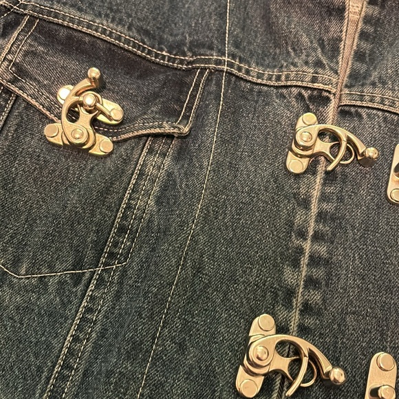Denim ombré jacket with buckle closures - Picture 3 of 6